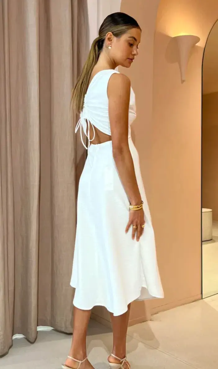 One Fell Swoop Marni Midi Dress in Pulsar White Size 10 - Image 3