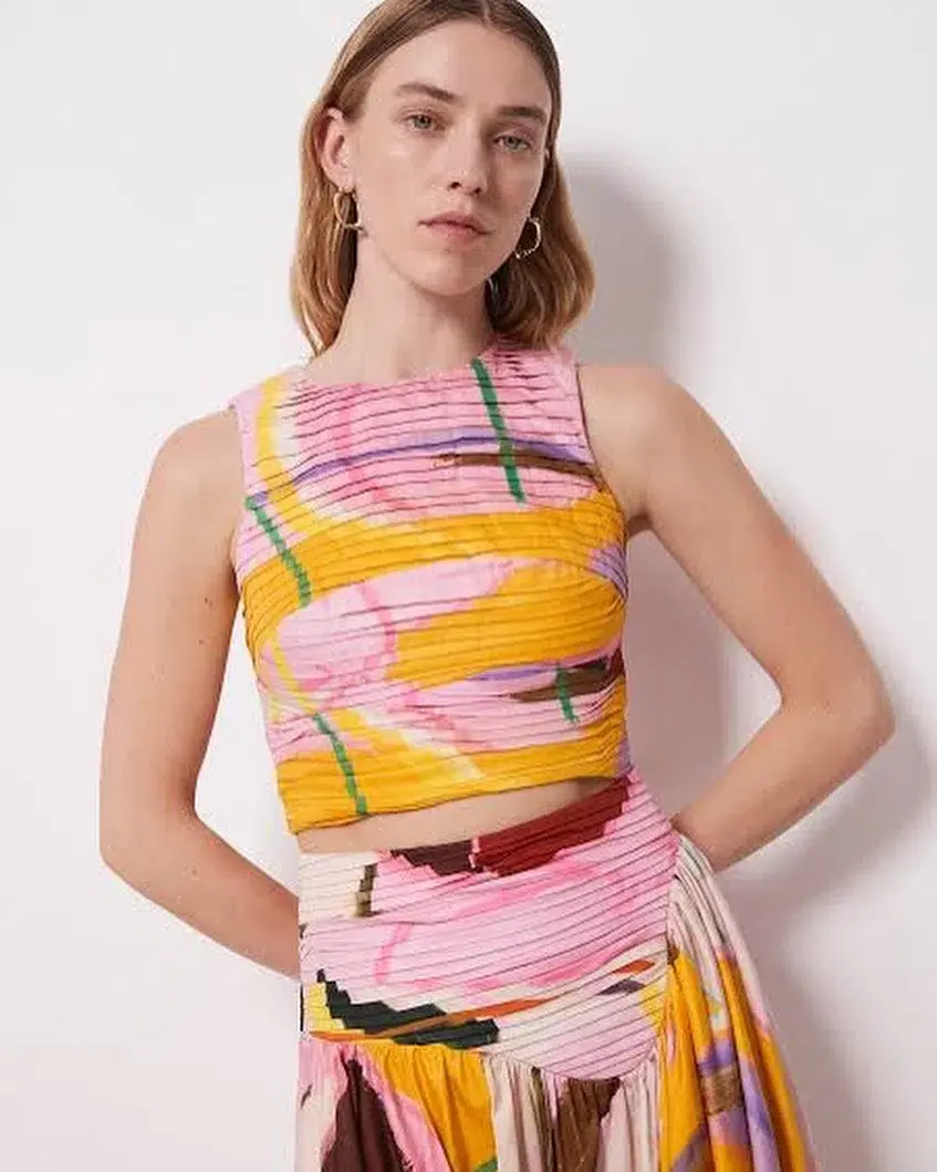 Aje Palette Ruched Top Print Size 12 / L - Image 2