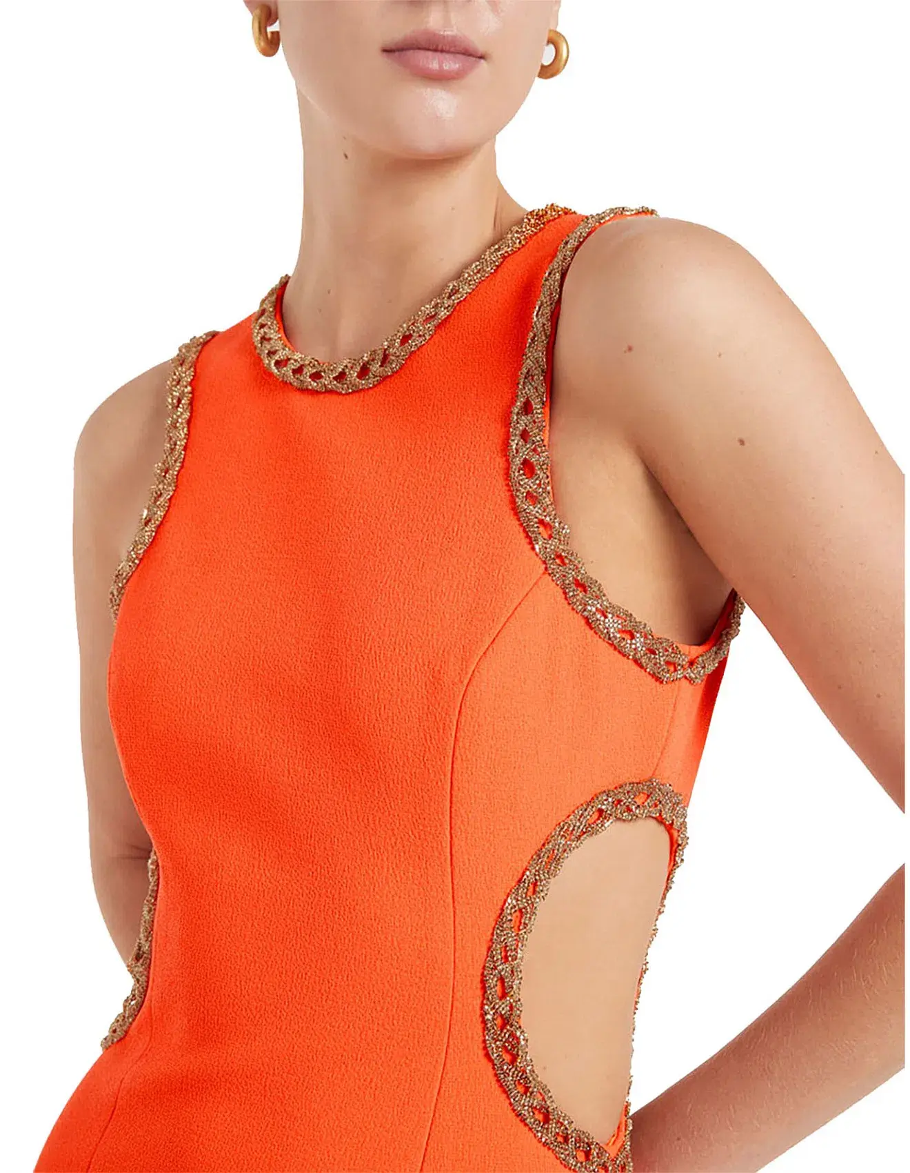 Rebecca Vallance Loretta Cut Out Mini Dress Orange Size 10 - Image 2