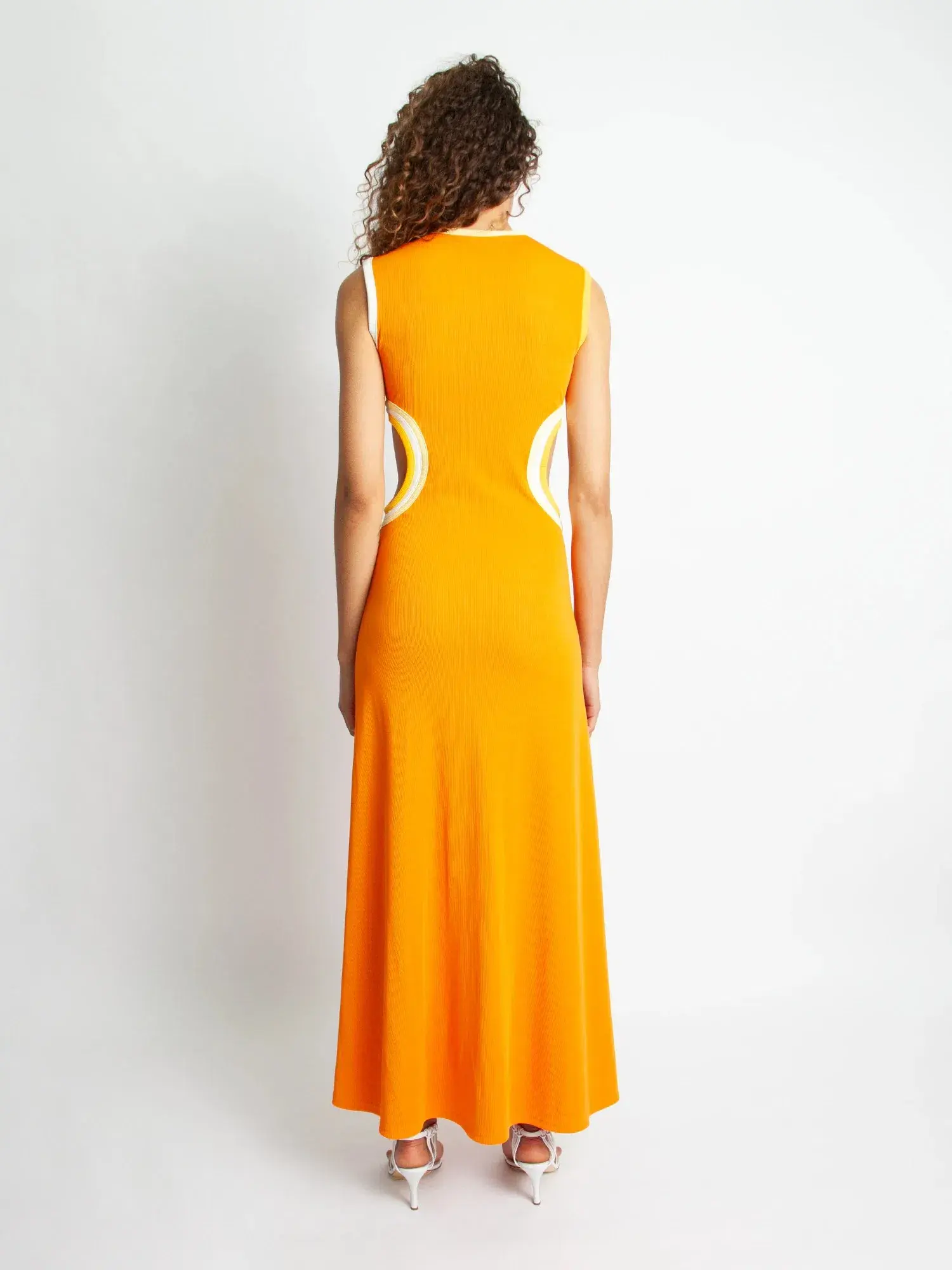 Christopher Esber Fran Verner Bind Tank Dress Orange Size 12  - Image 2