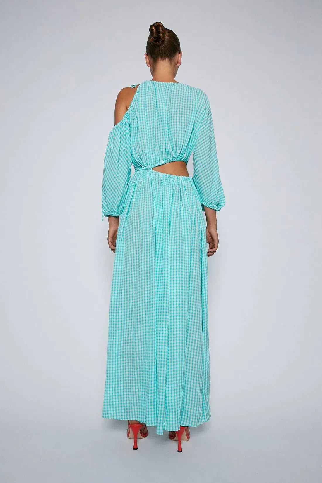 Scanlan Theodore Gingham Drawstring Dress Mint Size 8 / S - Image 3