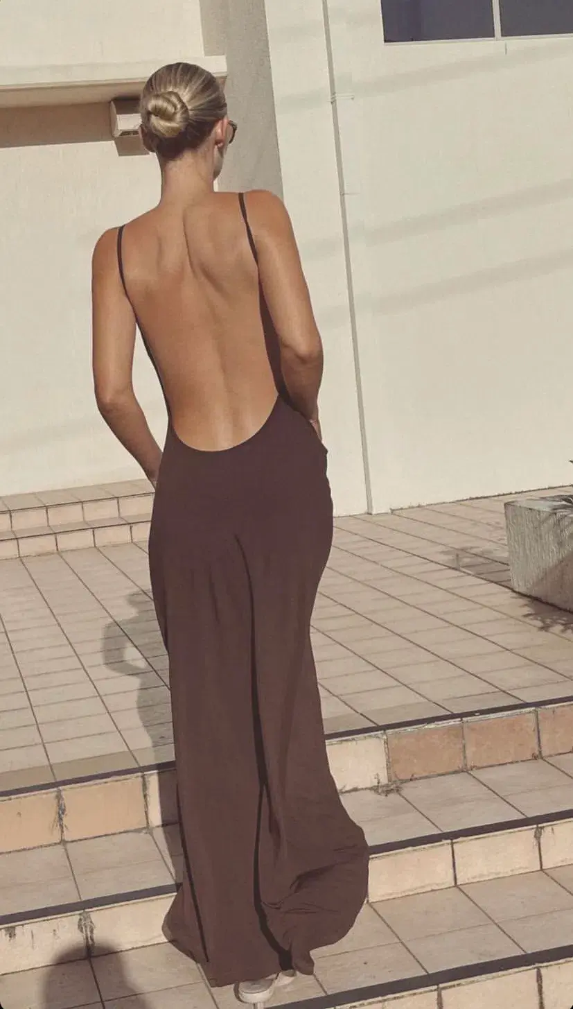 One Mile the Label Sammy Maxi Dress Cocoa Size S/Au 8 - Image 11