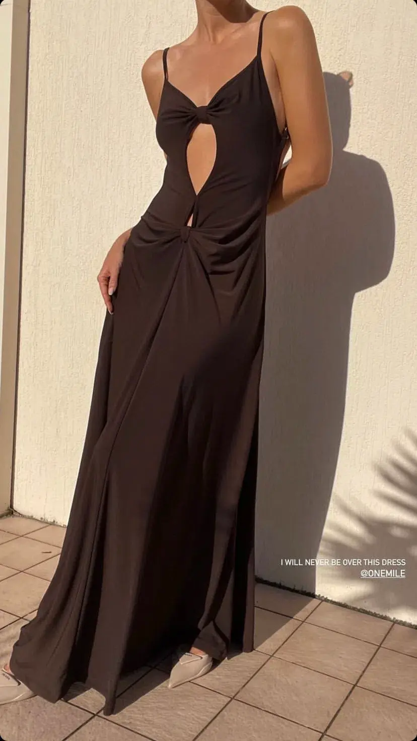 One Mile the Label Sammy Maxi Dress Cocoa Size S/Au 8 - Image 9