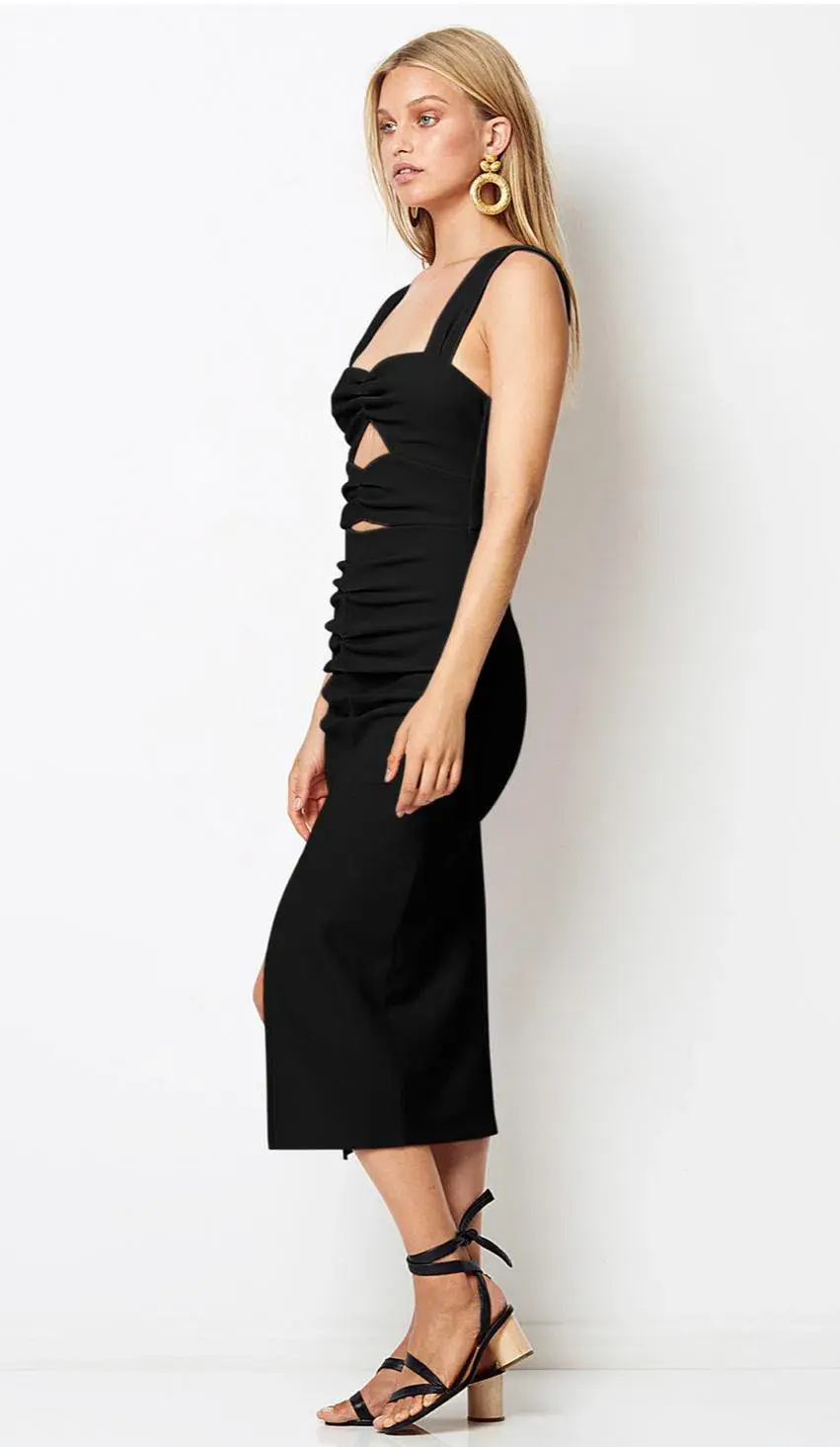 Bec & Bridge Lila Cut Out Dress Black Size 8 - Image 3