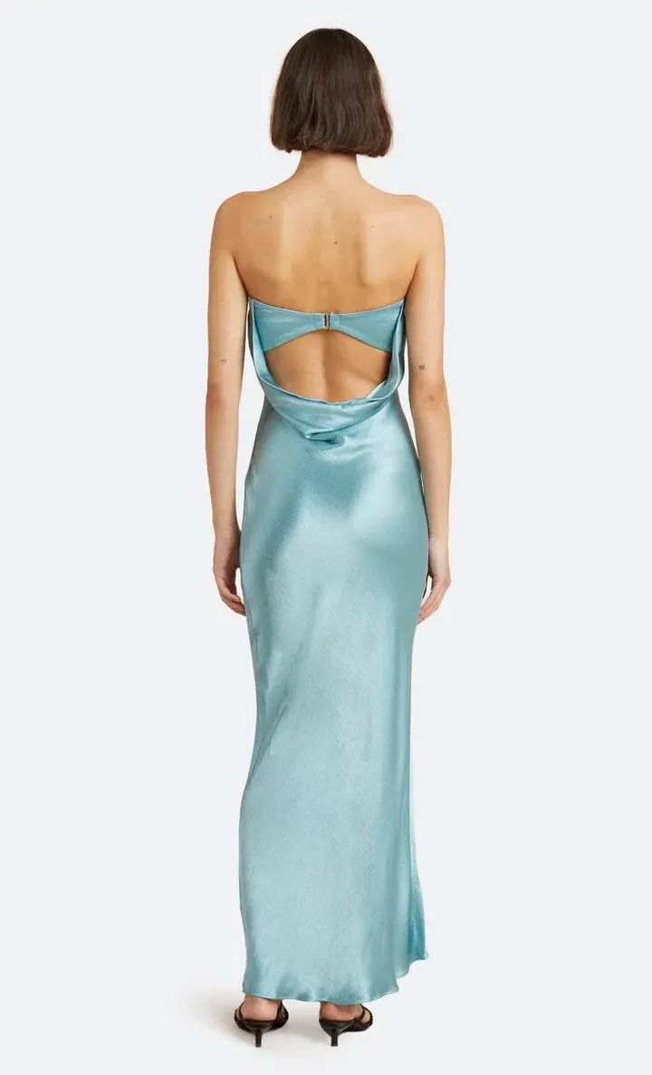 Bec & Bridge Moon Dance Strapless Dress Sea Spray Size 6 - Image 3