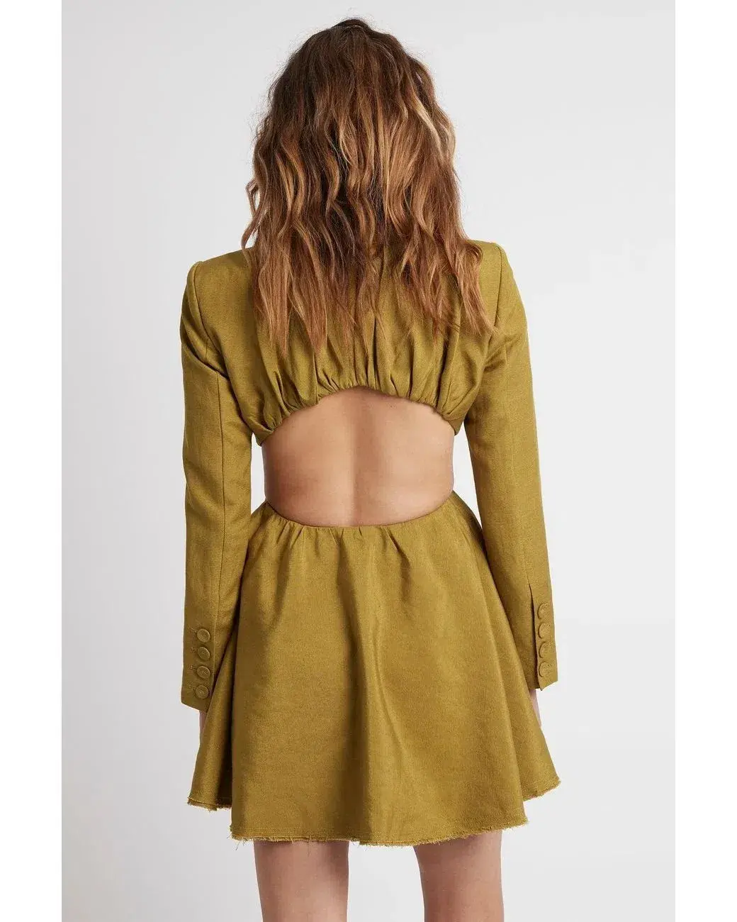 Aje  Martino Cut out Jacket Dress Green Size 14 for rent on The Volte - main image