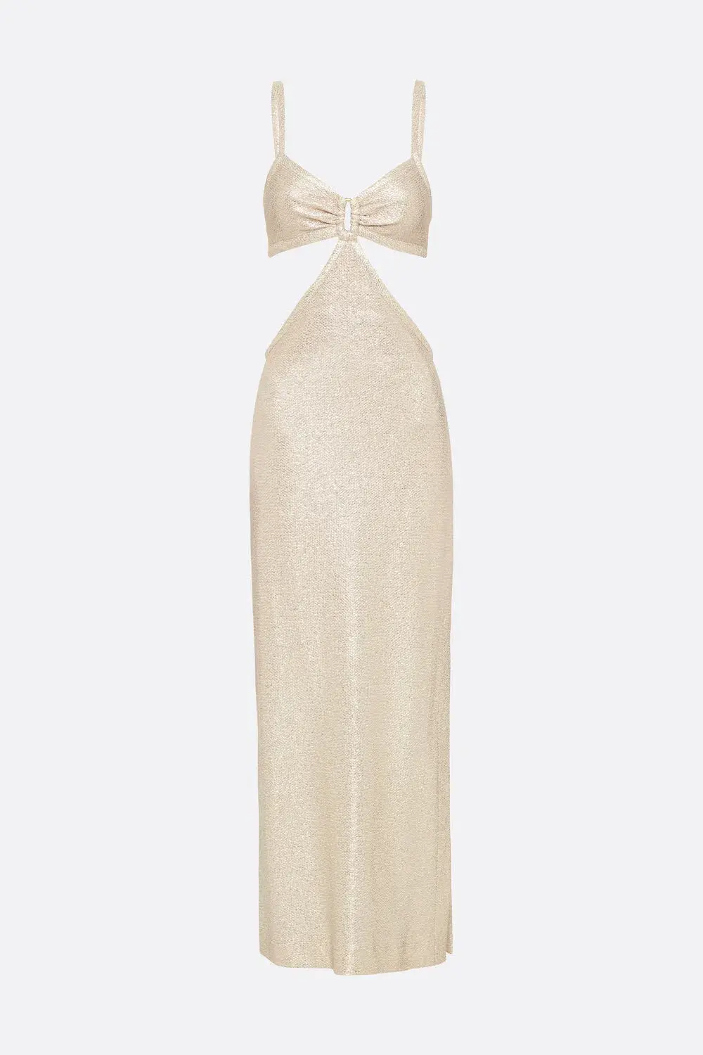 Manning Cartell Total Eclipse Cut Out Dress Soft Gold Size 12 - Image 4