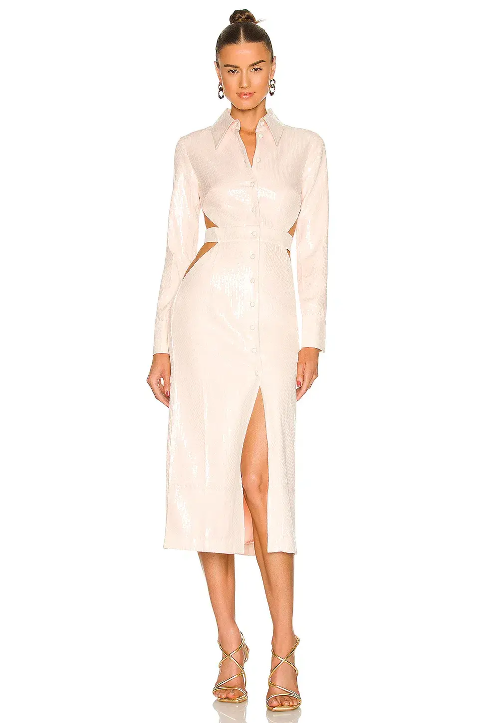 Alice McCall Night Sky Trench Dress Blush Pink Sequin Midi Dress Size 8 - Image 2