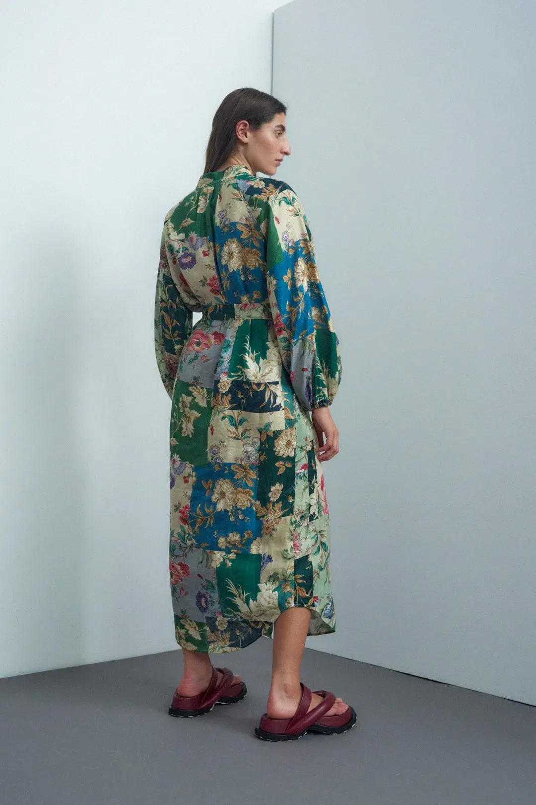 Alemais Loretta Patchwork Shirtdress Green Size 8 - Image 2