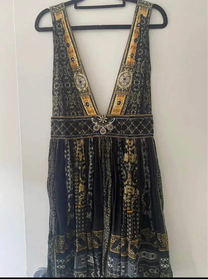 Camilla For the Love of Lhasa Deep V Mini Dress Print Size 8 - Image 2