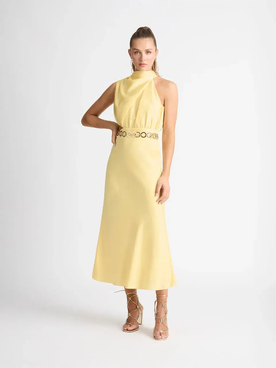 Sheike Allure Dress Butter Yellow Size 8 for rent on The Volte - main image