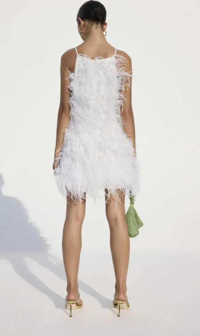 Cult Gaia Shannon Mini Dress Off White Size XS / Au 6 for rent on The Volte - main image