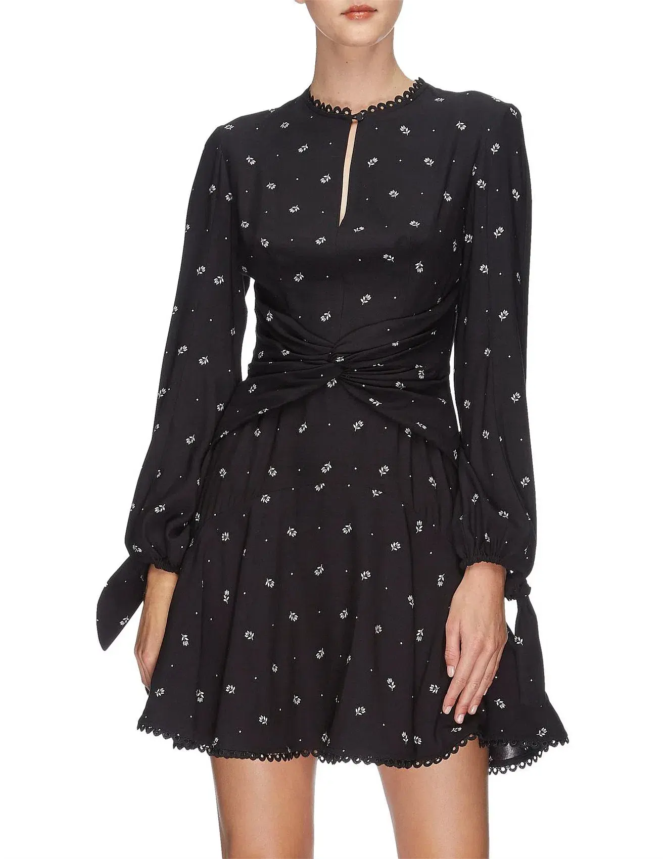 Lover the Label Foulard Mini Dress Black Size 10 - Image 1