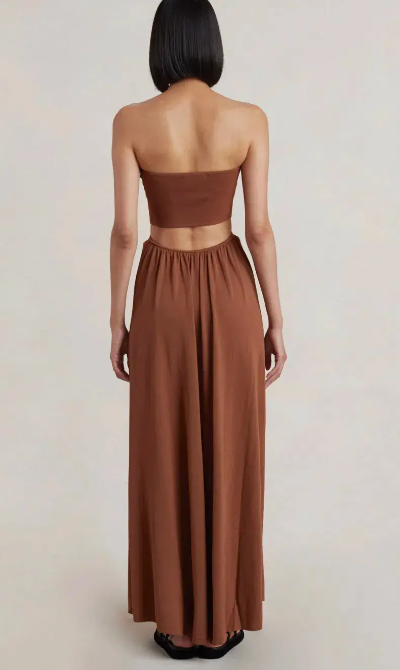 Bec & Bridge Miranda Knit Dress Brown Size 8 / S - Image 3