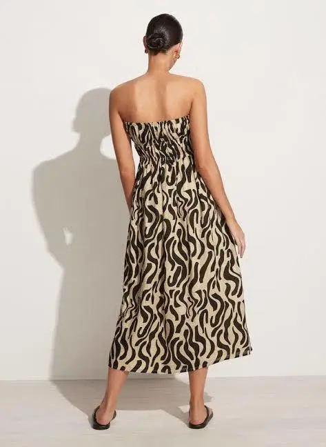 Faithfull the Brand Contessa Midi Dress La Cateau Print Size 10 - Image 3