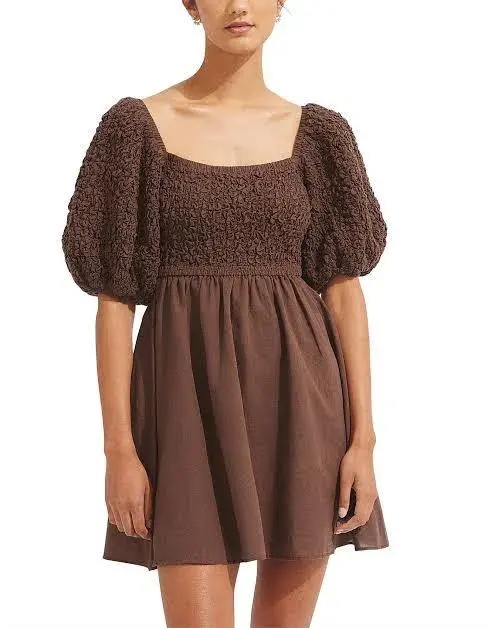 Steele Clorinda Mini Dress Chocolate Brown Size XS / Au 6 - Image 1