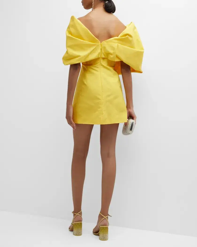 Rachel Gilbert Xavier Mini Dress Yellow Size S / AU 8  - Image 4