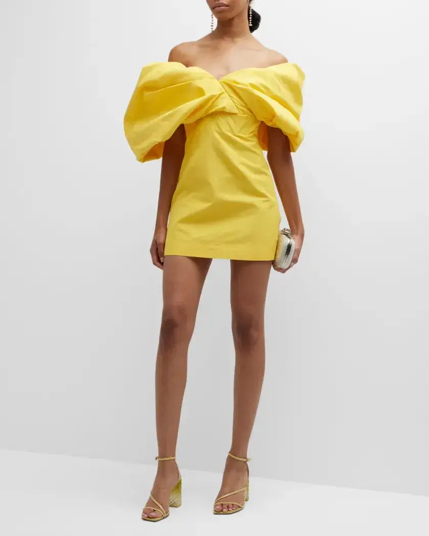 Rachel Gilbert Xavier Mini Dress Yellow Size S / AU 8  - Image 2