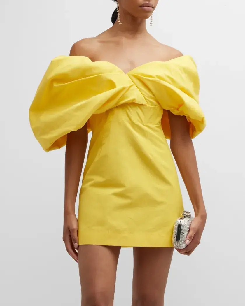 Rachel Gilbert Xavier Mini Dress Yellow Size S / AU 8  - Image 1