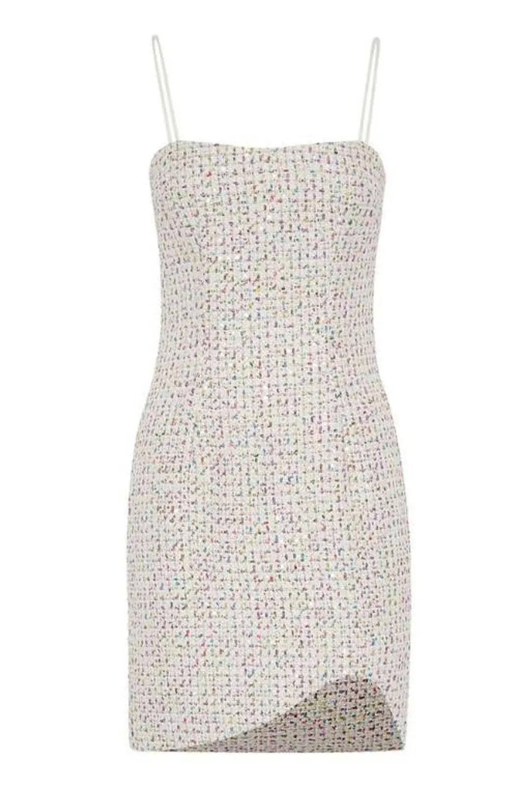 By Johnny Zoe Tweed Mini Shift Dress Metallic Size 8 - Image 4