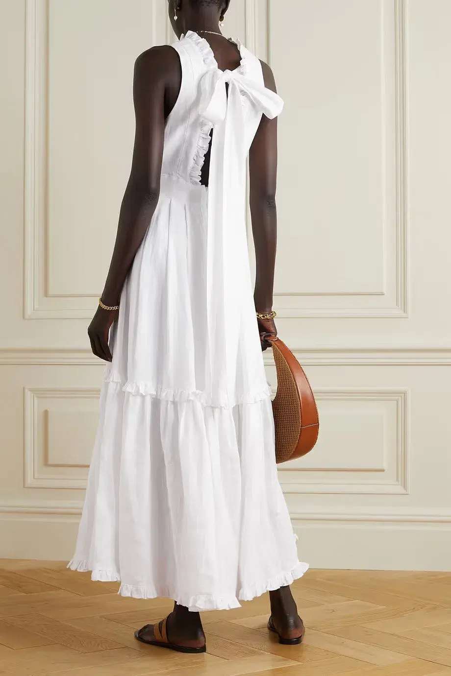 Joslin Juliet Rami Maxi Dress in White Size 8 - Image 2