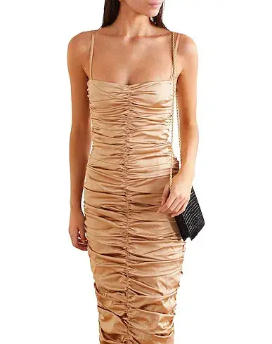 Georgia Alice Eva Ruched Gown Beige Size 6 - Image 1