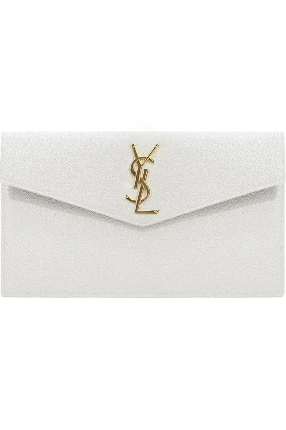 Saint Laurent Uptown Pouch Crema Leather Off White / Cream - Image 1
