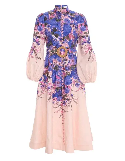 Zimmermann High Tide Buttoned Midi Dress Floral Size 2 / Au 12 - Image 2