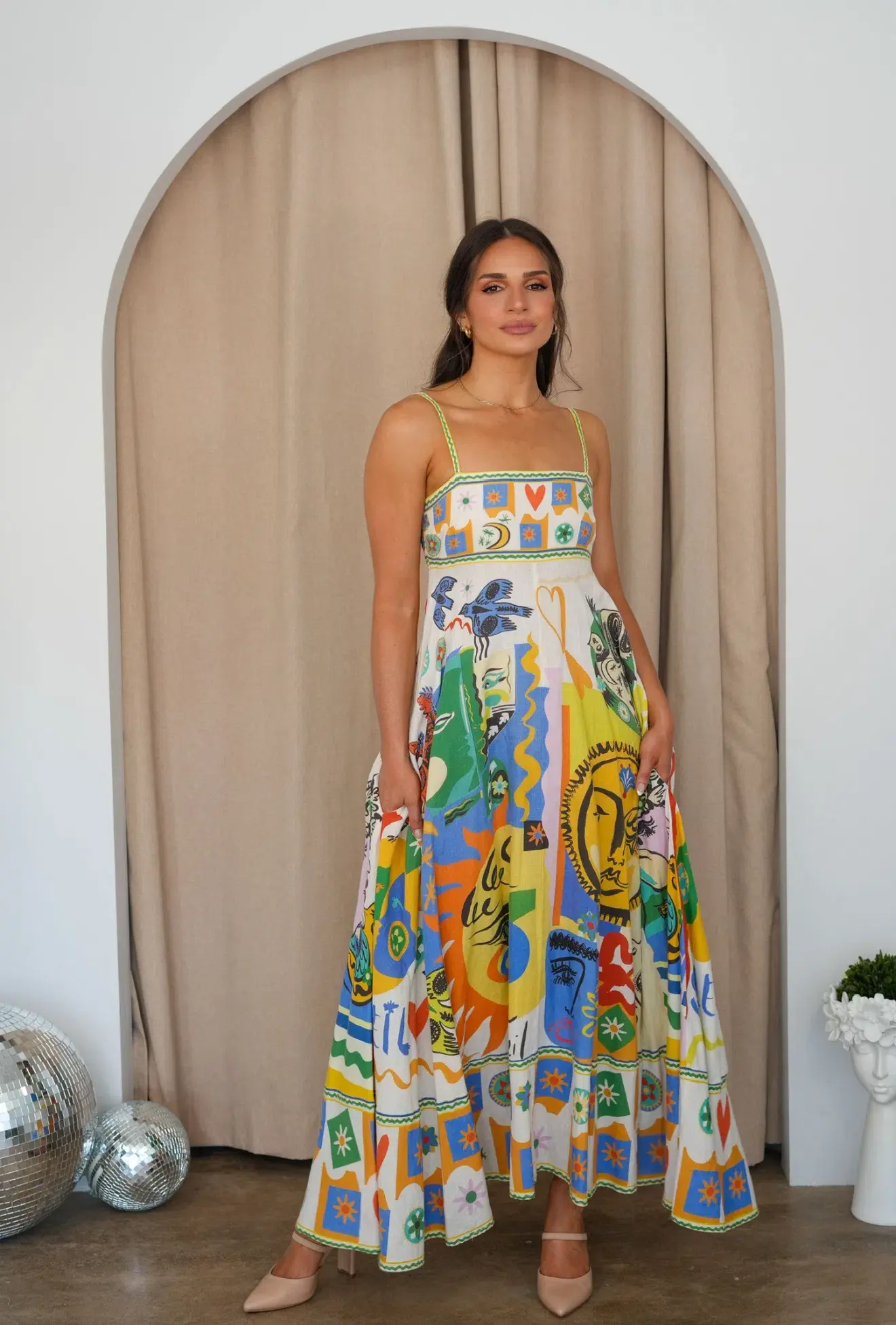 Alemais Soleil Sundress Multi Size 6 - Image 1