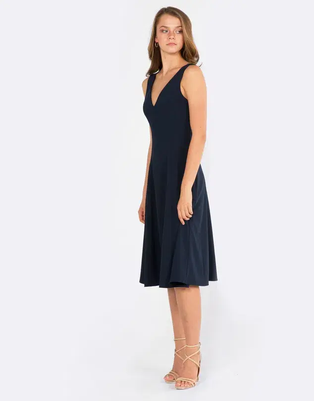 Amelius Magnet Midi Dress Navy Size 10 - Image 2