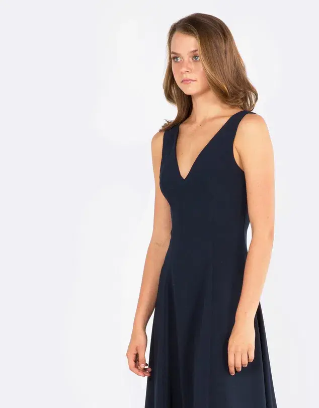 Amelius Magnet Midi Dress Navy Size 10 - Image 4