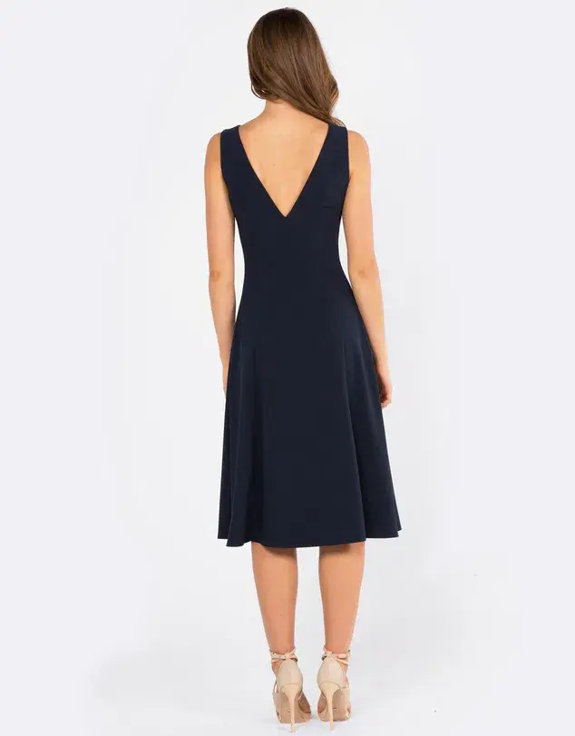 Amelius Magnet Midi Dress Navy Size 10 - Image 3