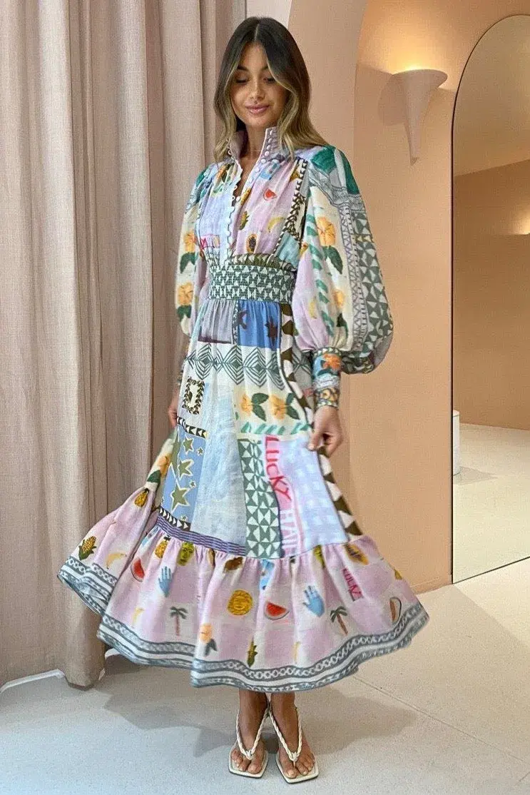 Alemais Emma Gale Shirtdress Multi Size 10 - Image 1