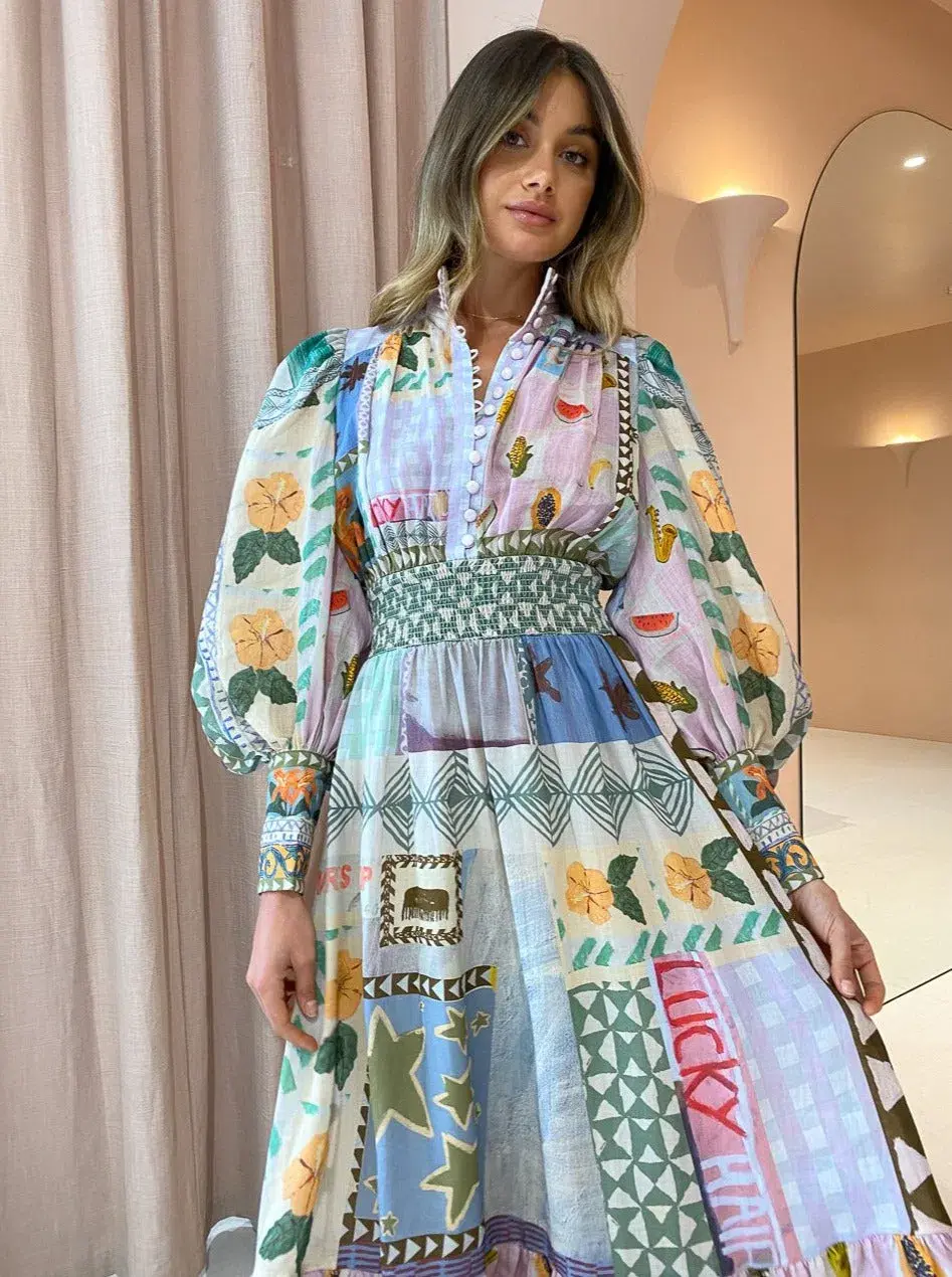 Alemais Emma Gale Shirtdress Multi Size 10 - Image 4