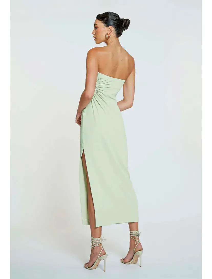 By Johnny Selena Strapless Midi Dress Avocado Green Size 8 / S - Image 3
