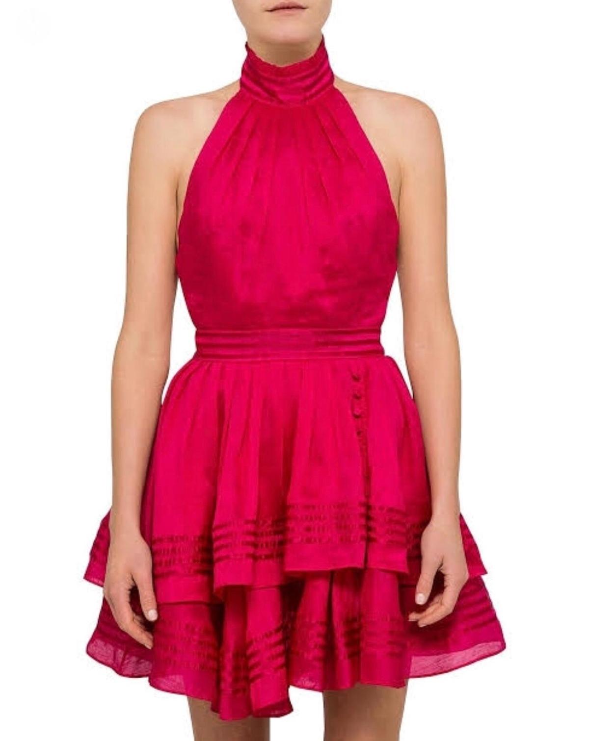Aje Florentine Mini Dress Magenta Pink 12 - Image 2