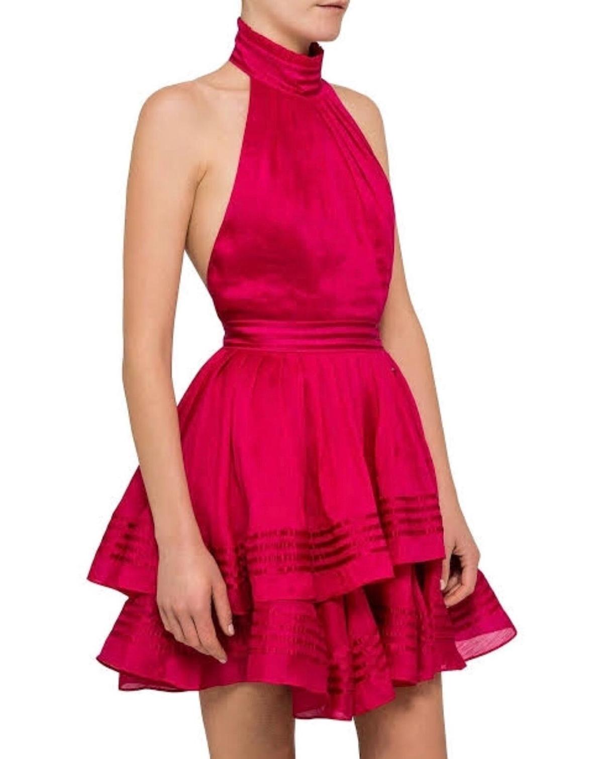 Aje Florentine Mini Dress Magenta Pink 12 - Image 1