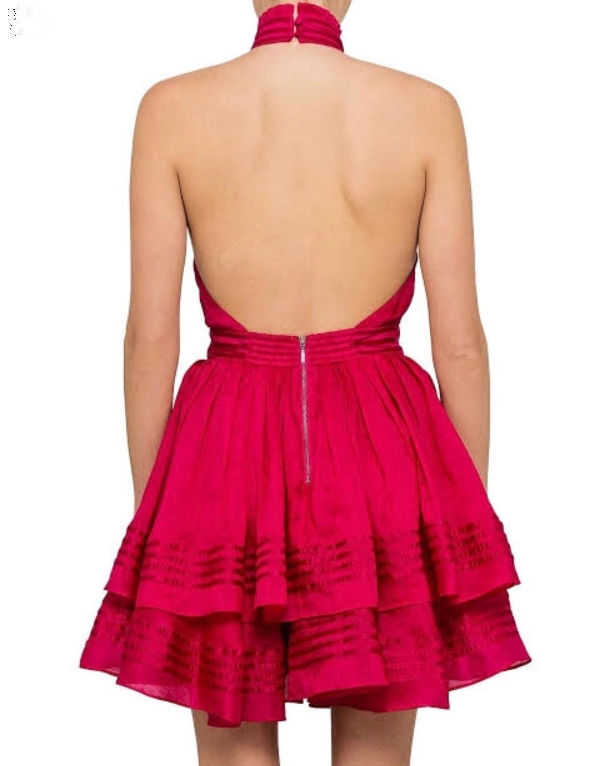 Aje Florentine Mini Dress Magenta Pink 12 - Image 3