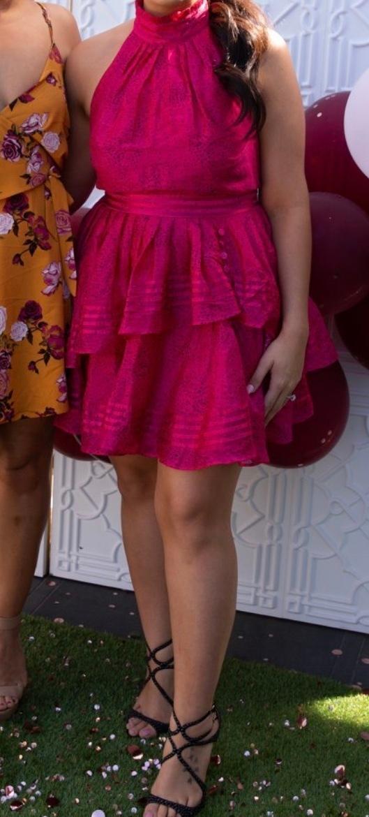 Aje Florentine Mini Dress Magenta Pink 12 - Image 6