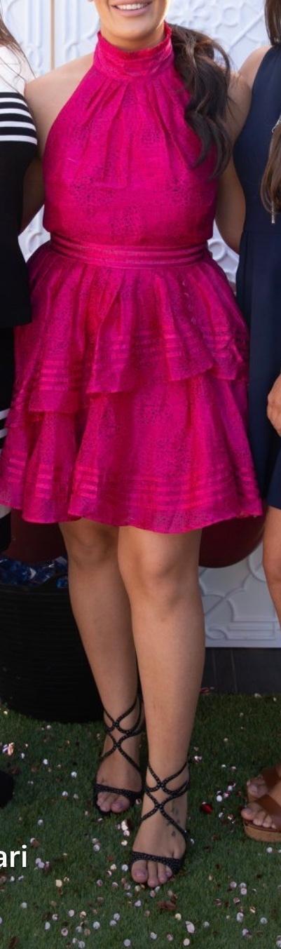 Aje Florentine Mini Dress Magenta Pink 12 - Image 5