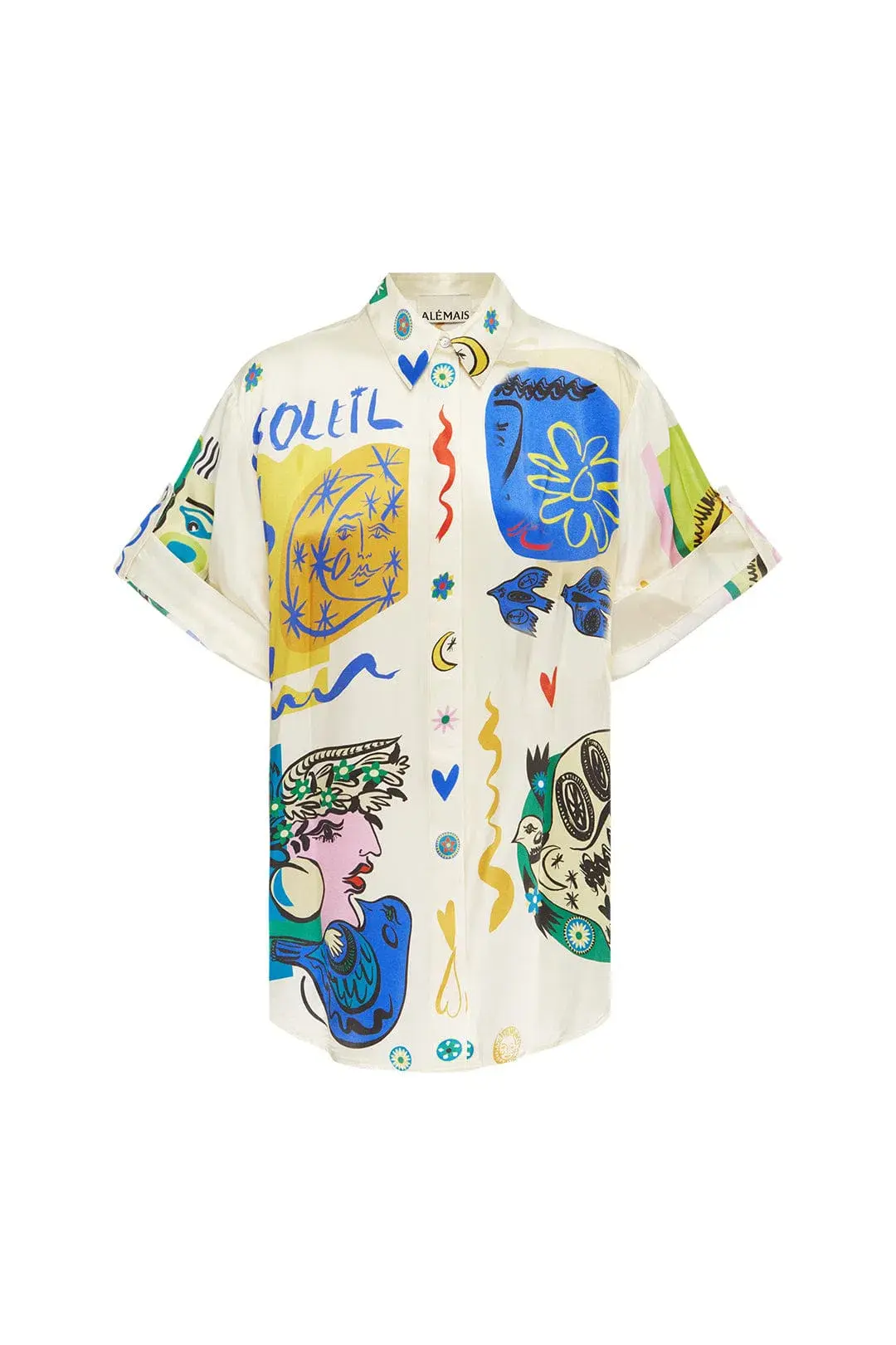 Alemais Soleil Oversized Shirt and Ruffle Skirt Set Print Size 14 for rent on The Volte - main image