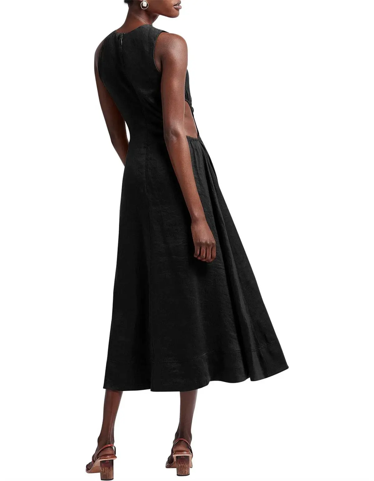 Aje Chateau Cut Out Midi Dress Black Size 4 / XXS - Image 5