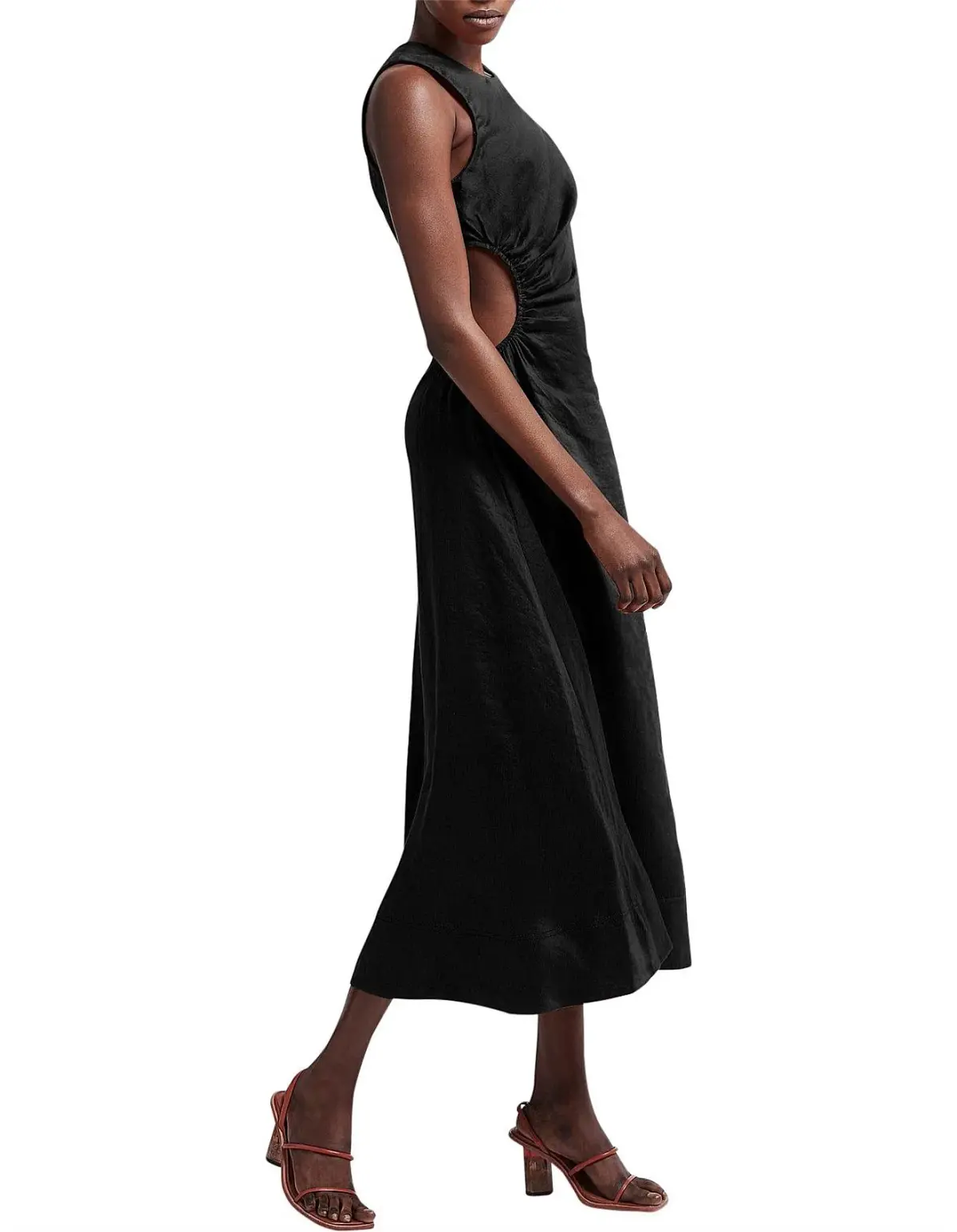 Aje Chateau Cut Out Midi Dress Black Size 4 / XXS - Image 3
