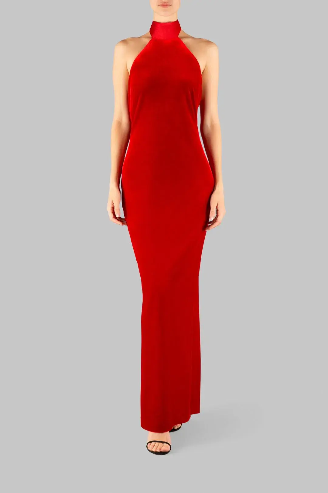 Carla Zampatti The I Love You Halter Gown Red Size 8 - Image 1