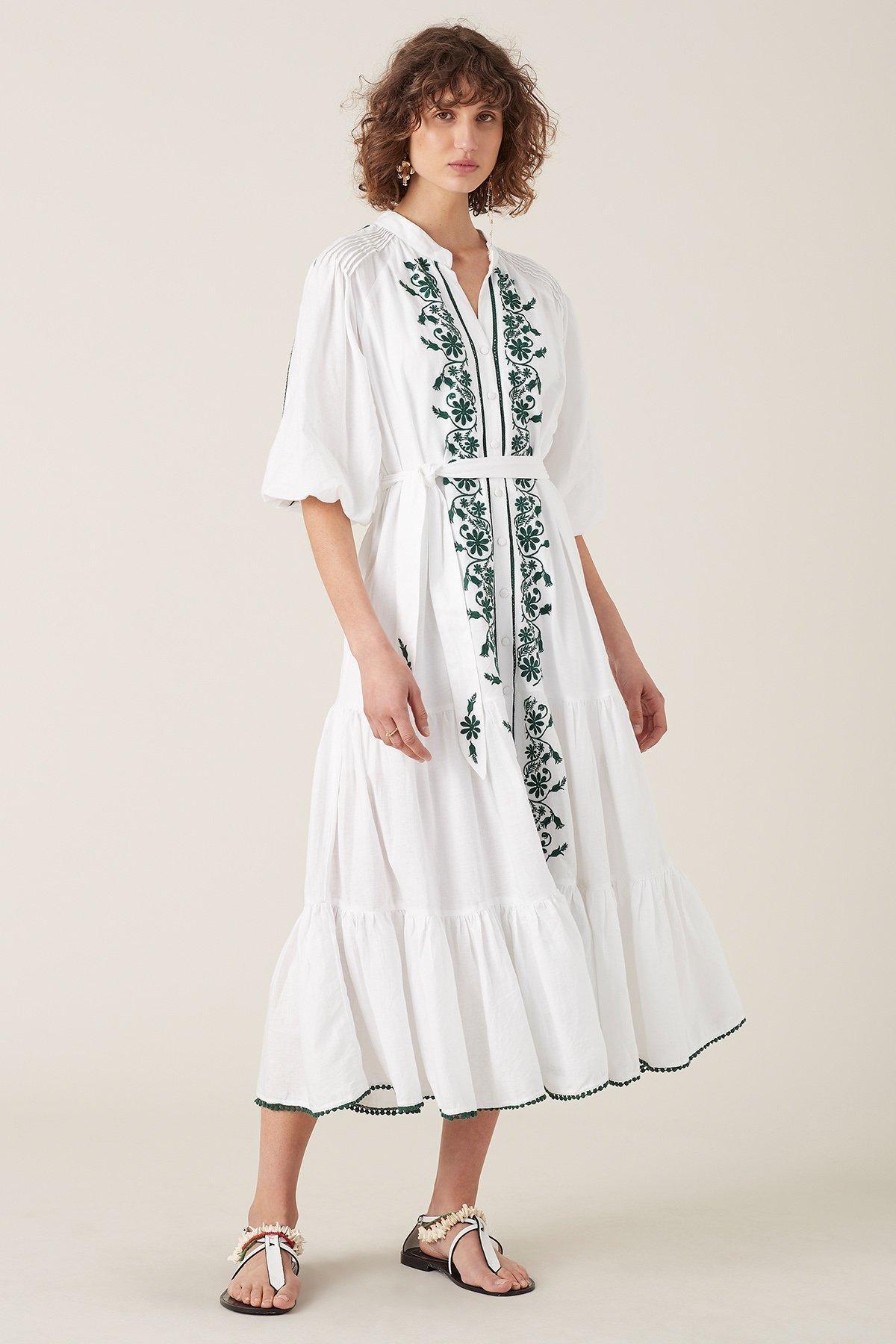 Tigerlily Villaya Linen Maxi Dress Size 8 - Image 1