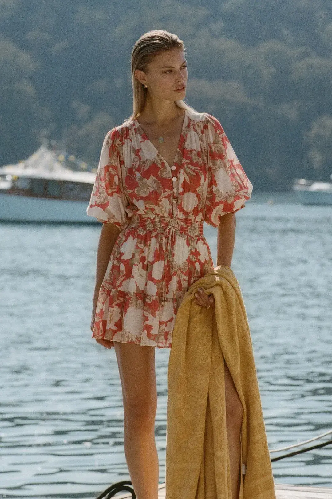 Kivari Helena Cotton Mini Dress Print Size 12 - Image 1
