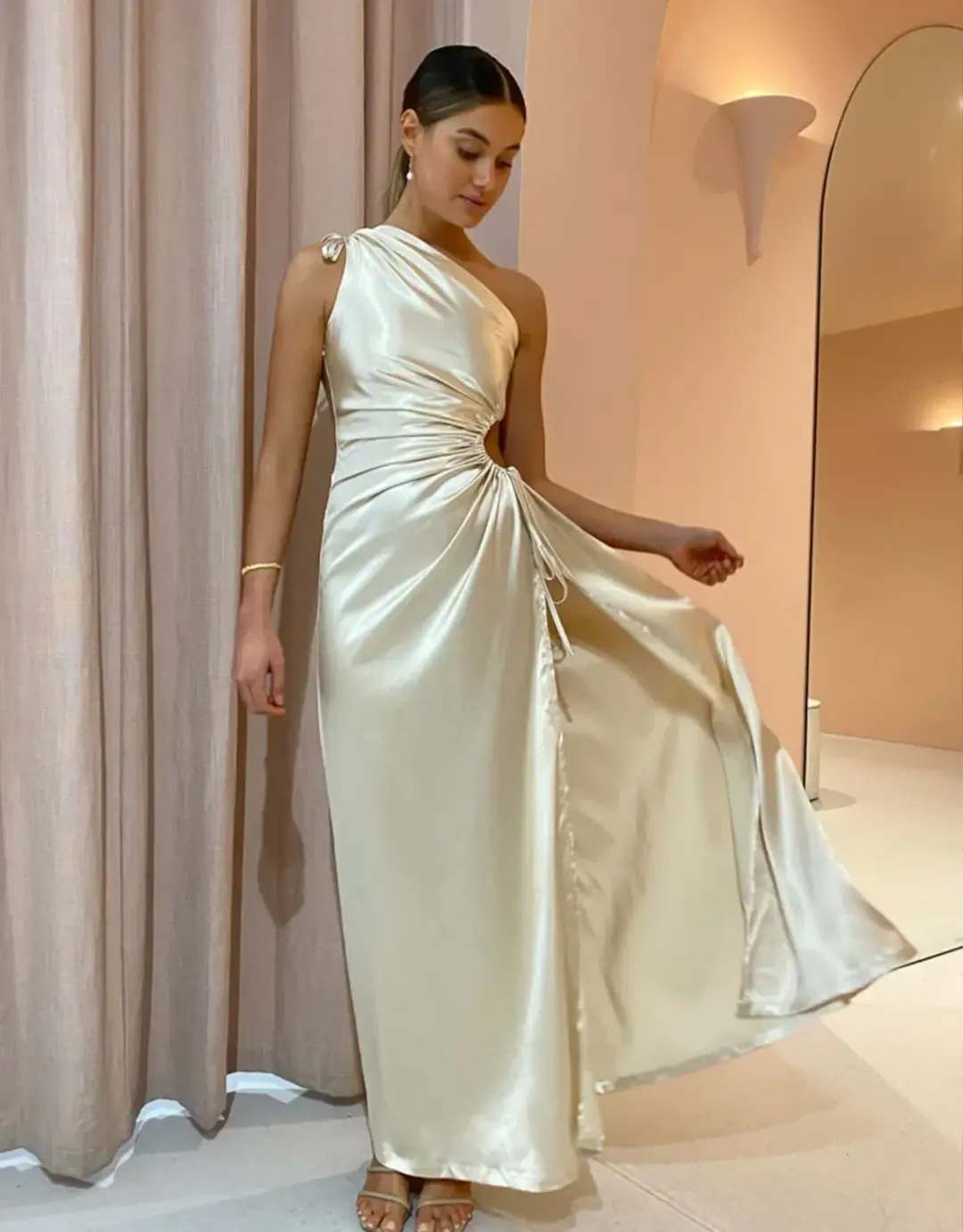 Sonya Nour Maxi Dress in Ocean Pearl Size 8 for rent on The Volte - main image