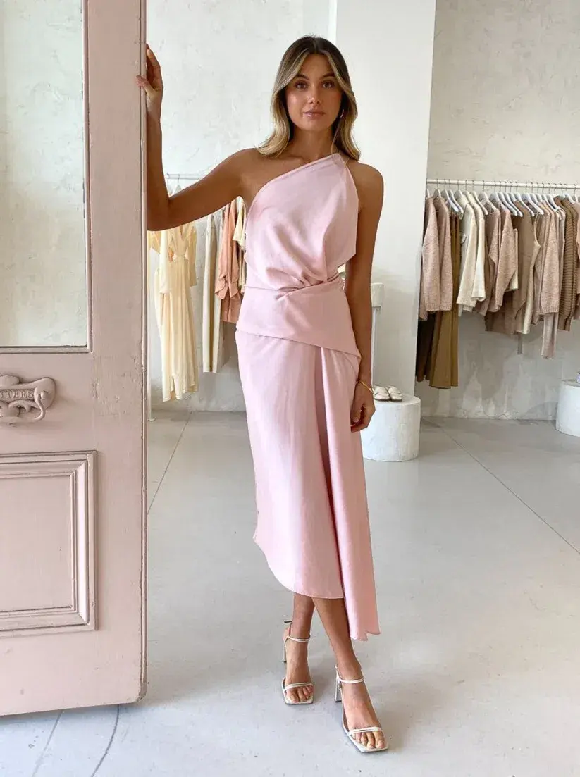 One Fell Swoop Temptation Midi Dress Pink Size 6 - Image 4
