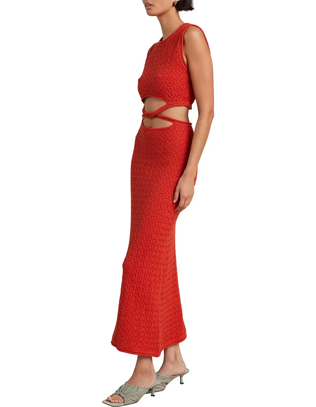 Bec & Bridge Effie Knit Dress Red Size 8 for rent on The Volte - main image