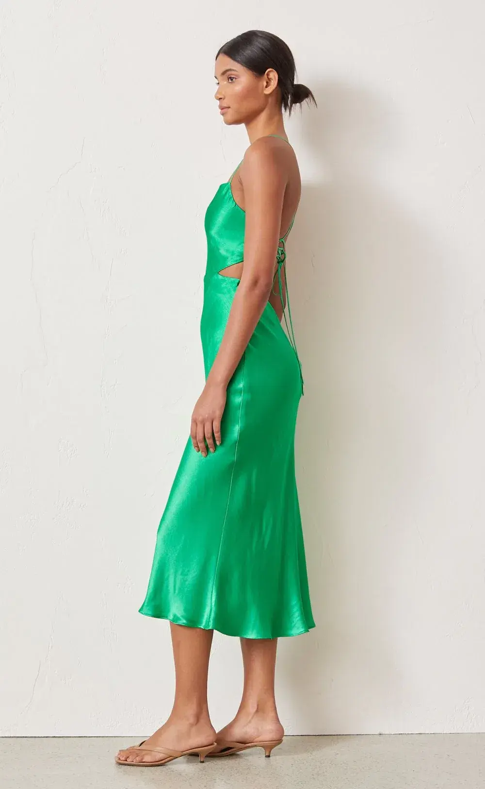 Bec & Bridge Loren Midi Dress Green Size 6 for rent on The Volte - main image